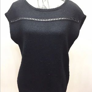 Calvin Klein Women Boatneck Sweater With Chain Detail Black Large